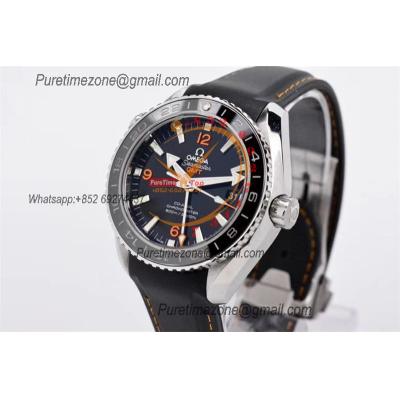 Planet Ocean 600M GMT A8605  Automatic Mens Watch Best Edition VSF Black Dial Rubber CHS 232.32.44.22.01.002