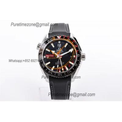 Planet Ocean 600M GMT A8605  Automatic Mens Watch Best Edition VSF Black Dial Rubber CHS 232.32.44.22.01.001