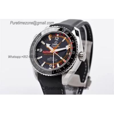 Planet Ocean 600M GMT A8605  Automatic Mens Watch Best Edition VSF Black Dial Rubber CHS 232.32.44.22.01.001