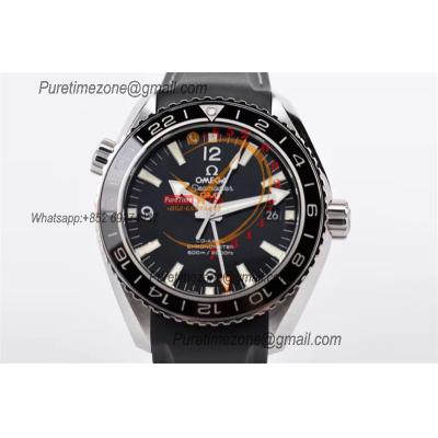 Planet Ocean 600M GMT A8605  Automatic Mens Watch Best Edition VSF Black Dial Rubber CHS 232.32.44.22.01.001