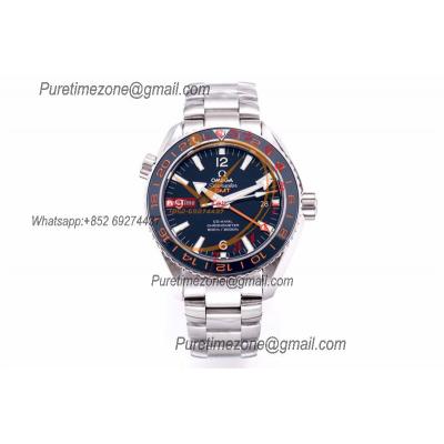 Planet Ocean 600M GMT A8605  Automatic Mens Watch Best Edition VSF Blue Dial SS Bracelet CHS 232.30.44.22.03.001