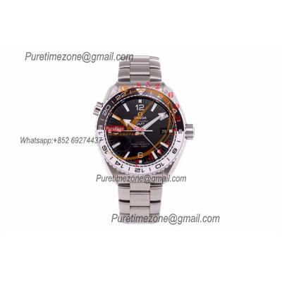 Planet Ocean 600M GMT A8605  Automatic Mens Watch Best Edition VSF Black Dial SS Bracelet CHS 215.30.44.22.01.001