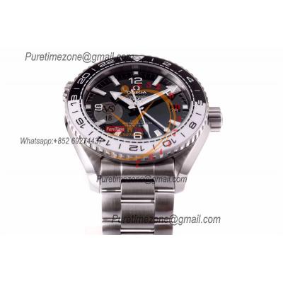 Planet Ocean 600M GMT A8605  Automatic Mens Watch Best Edition VSF Black Dial SS Bracelet CHS 215.30.44.22.01.001