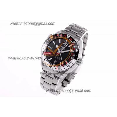 Planet Ocean 600M GMT A8605  Automatic Mens Watch Best Edition VSF Black Dial SS Bracelet CHS 215.30.44.22.01.001