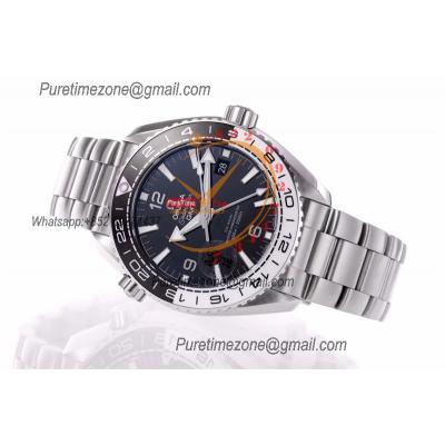 Planet Ocean 600M GMT A8605  Automatic Mens Watch Best Edition VSF Black Dial SS Bracelet CHS 215.30.44.22.01.001