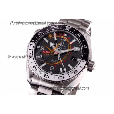 Planet Ocean 600M GMT A8605  Automatic Mens Watch Best Edition VSF Black Dial SS Bracelet CHS 215.30.44.22.01.001