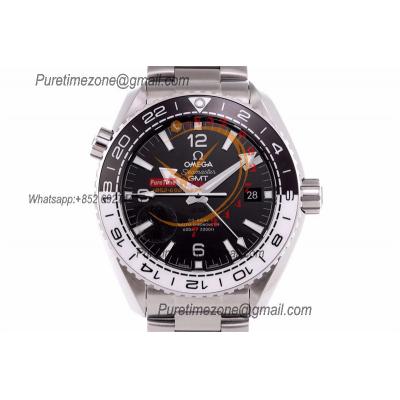 Planet Ocean 600M GMT A8605  Automatic Mens Watch Best Edition VSF Black Dial SS Bracelet CHS 215.30.44.22.01.001