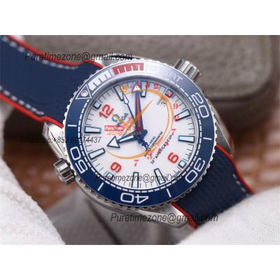 Planet Ocean GMT 45.5mm 2021 America's Cup SS A8906 Automatic Mens Watch VSF 1:1 Best Edition Blue Nylon CHS