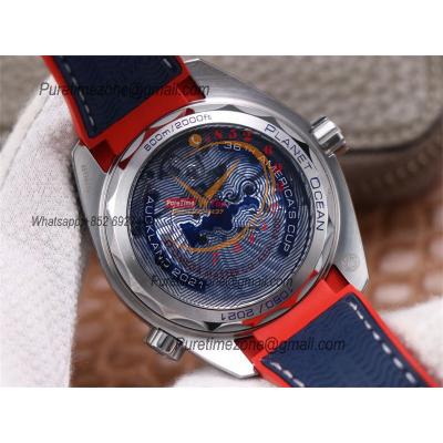 Planet Ocean GMT 45.5mm 2021 America's Cup SS A8906 Automatic Mens Watch VSF 1:1 Best Edition Blue Nylon CHS