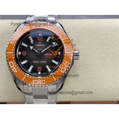 Seamaster 6000M Ultra Deep SS A8912  Automatic Mens Watch VSF 1:1 Best Edition Brown Dial Orange Bezel SS Bracelet CHS