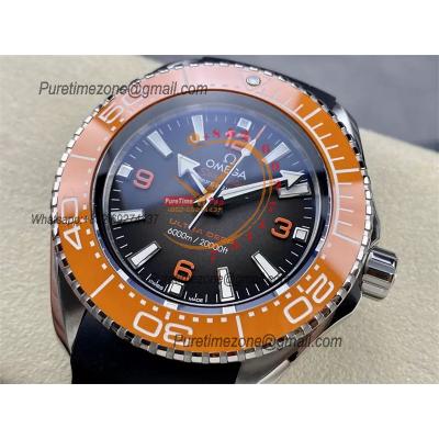 Seamaster 6000M Ultra Deep SS A8912  Automatic Mens Watch VSF 1:1 Best Edition Brown Dial Orange Bezel Rubber CHS