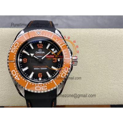 Seamaster 6000M Ultra Deep SS A8912  Automatic Mens Watch VSF 1:1 Best Edition Brown Dial Orange Bezel Rubber CHS