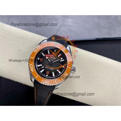 Seamaster 6000M Ultra Deep SS A8912  Automatic Mens Watch VSF 1:1 Best Edition Brown Dial Orange Bezel Rubber CHS