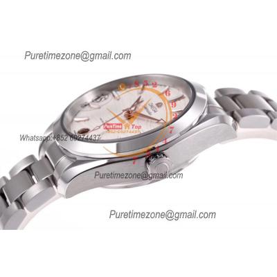 Aqua Terra 150M 34mm A8800 Autoamtic Womens Watches VSF Best Ediiton Silver Dial SS Bracelet Ladies