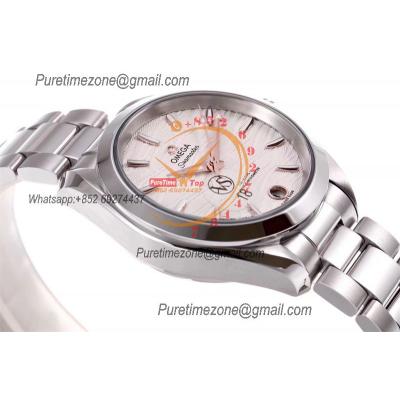 Aqua Terra 150M 34mm A8800 Autoamtic Womens Watches VSF Best Ediiton Silver Dial SS Bracelet Ladies