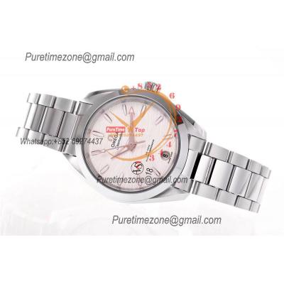 Aqua Terra 150M 34mm A8800 Autoamtic Womens Watches VSF Best Ediiton Silver Dial SS Bracelet Ladies