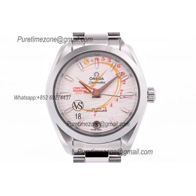 Aqua Terra 150M 34mm A8800 Autoamtic Womens Watches VSF Best Ediiton Silver Dial SS Bracelet Ladies