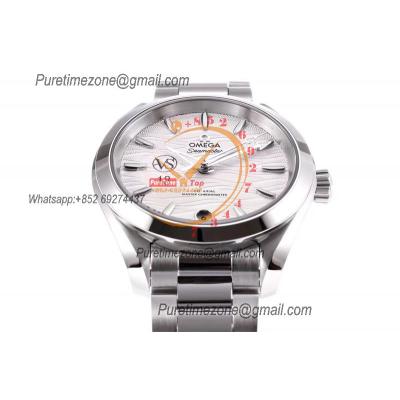 Aqua Terra 150M 34mm A8800 Autoamtic Womens Watches VSF Best Ediiton Silver Dial SS Bracelet Ladies