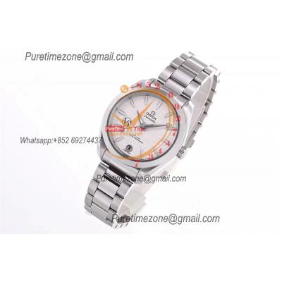 Aqua Terra 150M 34mm A8800 Autoamtic Womens Watches VSF Best Ediiton Silver Dial SS Bracelet Ladies