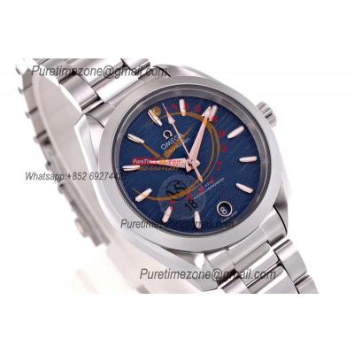 Aqua Terra 150M 34mm A8800 Autoamtic Womens Watches VSF Best Ediiton Blue Dial SS Bracelet Ladies