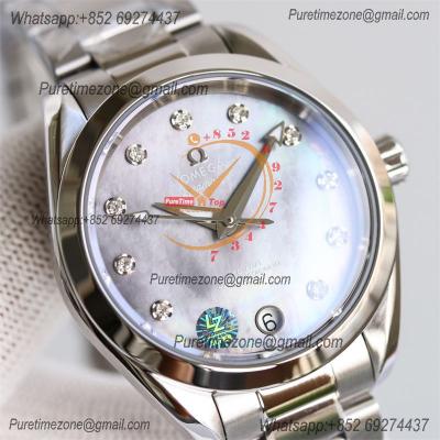 Aqua Terra 150M 34mm A8800 Autoamtic Womens Watches VSF Best Ediiton MOP Dial SS Bracelet Ladies