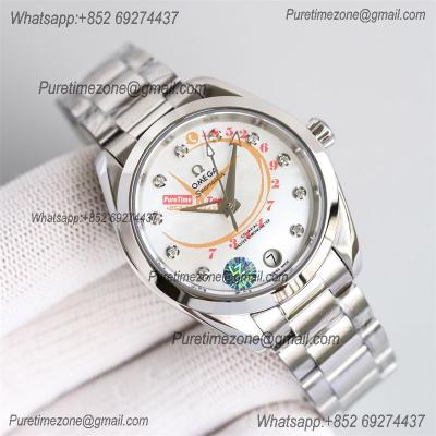 Aqua Terra 150M 34mm A8800 Autoamtic Womens Watches VSF Best Ediiton MOP Dial SS Bracelet Ladies