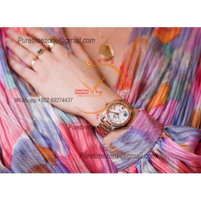 Aqua Terra 150M 34mm A8800 Autoamtic Womens Watches VSF Best Ediiton RG Diamonds Bezel MOP Dial SS Bracelet Ladies