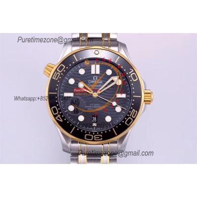 Seamaster Diver 300M A8800 Autoamtic Mens Watches VSF Best Ediiton YG Black Dial SS Bracelet CHS 210.20.42.20.01.002