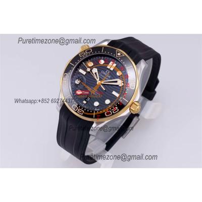 Seamaster Diver 300M A8800 Autoamtic Mens Watches VSF Best Ediiton YG Black Dial Rubber CHS 210.22.42.20.01.001