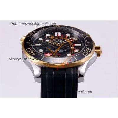 Seamaster Diver 300M A8800 Autoamtic Mens Watches VSF Best Ediiton YG Black Dial Rubber CHS 210.22.42.20.01.001