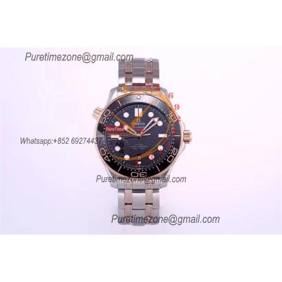 Seamaster Diver 300M A8800 Autoamtic Mens Watches VSF Best Ediiton RG Black Dial SS Bracelet CHS 210.20.42.20.01.001