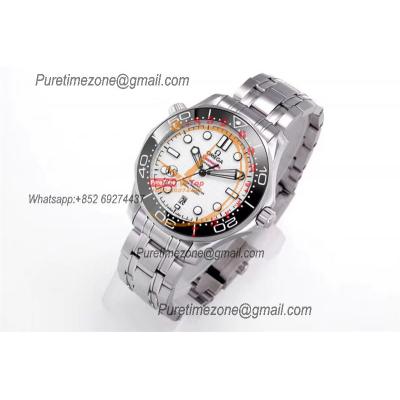 Seamaster Diver 300M A8800 Autoamtic Mens Watches VSF Best Ediiton White Dial SS Bracelet CHS 210.30.42.20.04.001