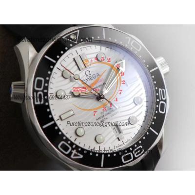 Seamaster Diver 300M A8800 Autoamtic Mens Watches VSF Best Ediiton White Dial Rubber CHS 210.32.42.20.04.001