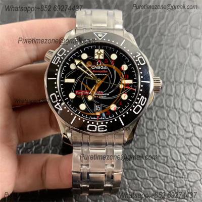 Seamaster James Bond 007 50th Anniversary A8807 Autoamtic Mens Watches VSF Best Ediiton Black Dial SS Bracelet  CHS