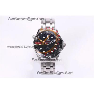 Seamaster Diver 300M A8800 Autoamtic Mens Watches VSF Best Ediiton Black Dial SS Bracelet CHS 210.30.42.20.01.001