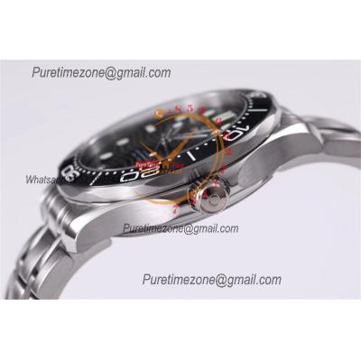 Seamaster Diver 300M A8800 Autoamtic Mens Watches VSF Best Ediiton Black Dial SS Bracelet CHS 210.30.42.20.01.001