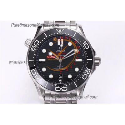 Seamaster Diver 300M A8800 Autoamtic Mens Watches VSF Best Ediiton Black Dial SS Bracelet CHS 210.30.42.20.01.001