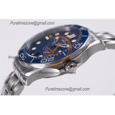 Seamaster Diver 300M A8800 Autoamtic Mens Watches VSF Best Ediiton Blue Dial SS Bracelet CHS 210.30.42.20.03.001