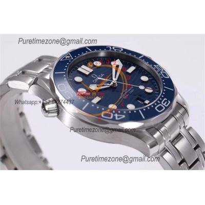 Seamaster Diver 300M A8800 Autoamtic Mens Watches VSF Best Ediiton Blue Dial SS Bracelet CHS 210.30.42.20.03.001