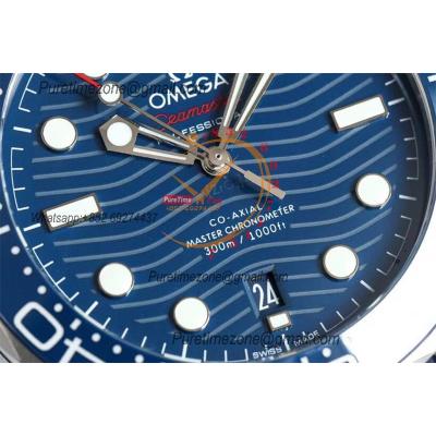 Seamaster Diver 300M A8800 Autoamtic Mens Watches VSF Best Ediiton Blue Dial Rubber CHS 210.32.42.20.03.001