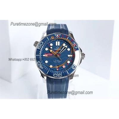 Seamaster Diver 300M A8800 Autoamtic Mens Watches VSF Best Ediiton Blue Dial Rubber CHS 210.32.42.20.03.001