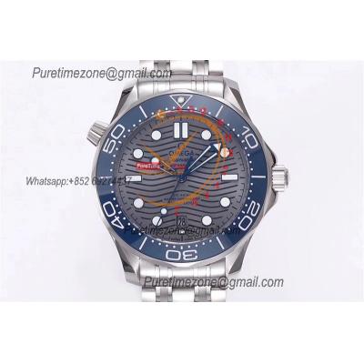 Seamaster Diver 300M A8800 Autoamtic Mens Watches VSF Best Ediiton Gray Dial SS Bracelet CHS 210.30.42.20.06.001