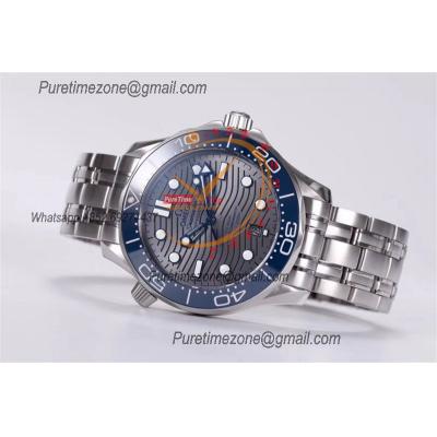 Seamaster Diver 300M A8800 Autoamtic Mens Watches VSF Best Ediiton Gray Dial SS Bracelet CHS 210.30.42.20.06.001