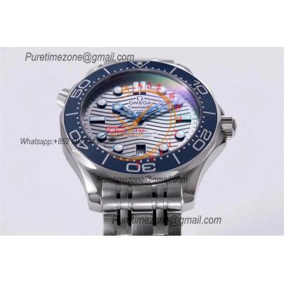 Seamaster Diver 300M A8800 Autoamtic Mens Watches VSF Best Ediiton Gray Dial SS Bracelet CHS 210.30.42.20.06.001