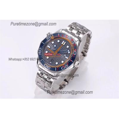 Seamaster Diver 300M A8800 Autoamtic Mens Watches VSF Best Ediiton Gray Dial SS Bracelet CHS 210.30.42.20.06.001