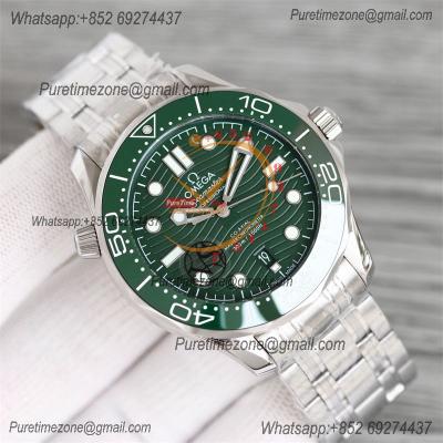 Seamaster Diver 300M A8800 Autoamtic Mens Watches VSF Best Ediiton Green Dial SS Bracelet CHS 210.30.42.20.10.001