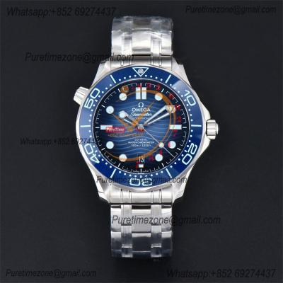 Seamaster Diver 300M A8800 Autoamtic Mens Watches VSF Best Ediiton Blue Dial SS Bracelet CHS 210.30.42.20.03.003