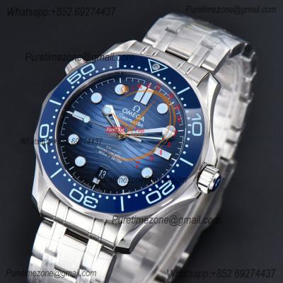 Seamaster Diver 300M A8800 Autoamtic Mens Watches VSF Best Ediiton Blue Dial SS Bracelet CHS 210.30.42.20.03.003