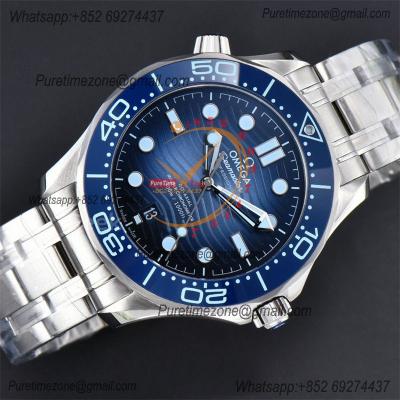 Seamaster Diver 300M A8800 Autoamtic Mens Watches VSF Best Ediiton Blue Dial SS Bracelet CHS 210.30.42.20.03.003