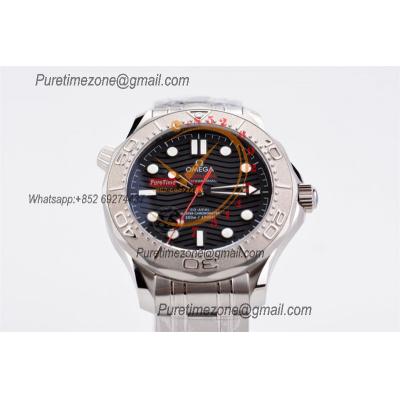 Seamaster Diver 300M Nekton A8806 Autoamtic Mens Watches VSF Best Ediiton Black Dial SS Bracelet CHS 210.30.42.20.01.002